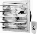 iLiving 18" Shutter Exhaust Fan with Wireless Smart Remote Controlled Thermostat and Humidity, Variable Speed Wall Mounted Attic Vent Fan, Chicken Coop Ventilation, 1736 CFM, 2600 SQF Coverage Area by iLiving