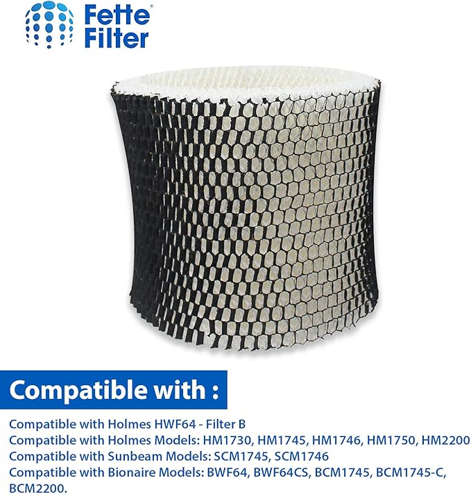 Fette Filter - HWF-64 Humidifier Filter B Wick Replacement Compatible with Holmes HWF64 Filter B for models HM-1645 HM-1730 HM-1745 HM-1750 HM-2200 & Bionaire BWF-64 includes 2 QTY. - Image 5