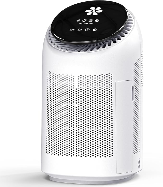 Dehumidifier with Purification Function for Home, Small Dehumidifier for Bedroom with Drain Hose, HEPA Filter & Auto-Off, Ultra-Quiet Sleep Mode, Timer, Ideal for Bedroom, Bathroom, Closet, RV by Lonxfy