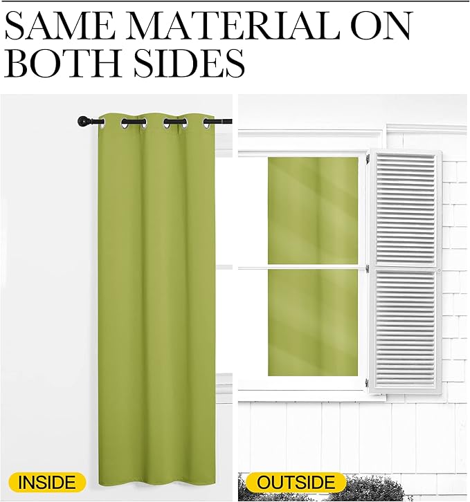 NICETOWN Blackout Wide Blinds for Sliding Door, Fresh Green, W70 x L72, 1 Panel, Insulated Noise Reduction Drapes, Privacy Vertical Curtain for Living Room&Bedroom - Image 5