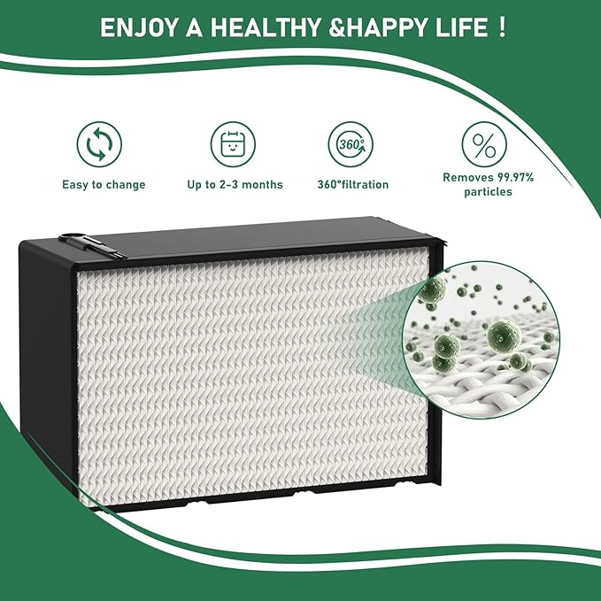 Carmerny 3 Pack 1045 Super Wick Humidifier Filter Replacement Compatible with Essick Air AIRCARE H12300, H12300HB, H12400, H12400HB, H12600, H12600, H12001, H12AEUO, H12AUKP Series Humidifiers - Image 3