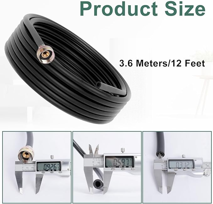 12 FT Dehumidifier Drain Hose 3/4 Inch FHT Connection Brass Thickened Drain Hose, Heavy Duty and Flexible Drainage Hose fits for Most of Dehumidifiers - Image 2