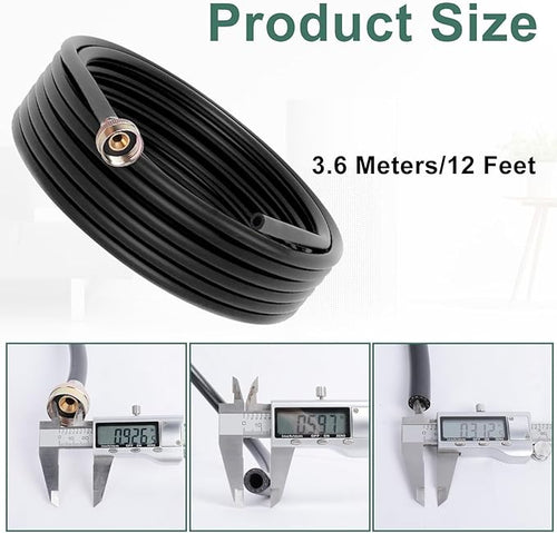 12 FT Dehumidifier Drain Hose 3/4 Inch FHT Connection Brass Thickened Drain Hose, Heavy Duty and Flexible Drainage Hose fits for Most of Dehumidifiers - Image 2