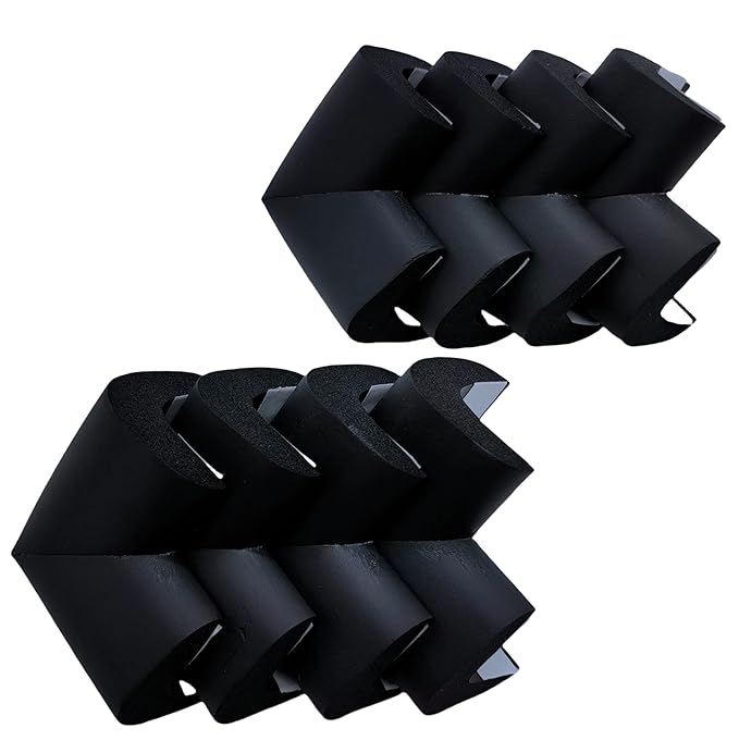 M2cbridge L Shape Extra Thick Furniture Table Edge Protectors Foam 6.5 Ft(8 Corners(Black)) by M2cbridge