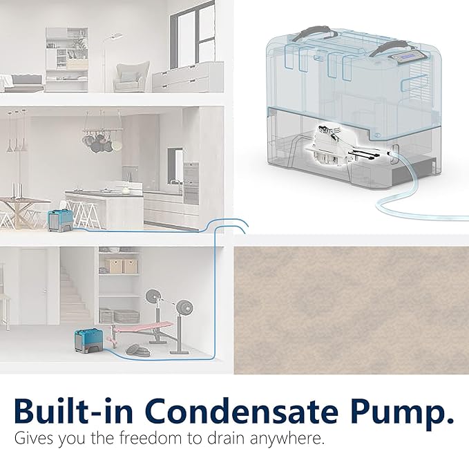 ALORAIR LGR Smart WiFi Commercial Dehumidifier up to 180 PPD (Saturation) with Pump, 5 Years Limited Warranty, Industrial Dehumidifiers, for Garage, Flood Restoration - Image 5