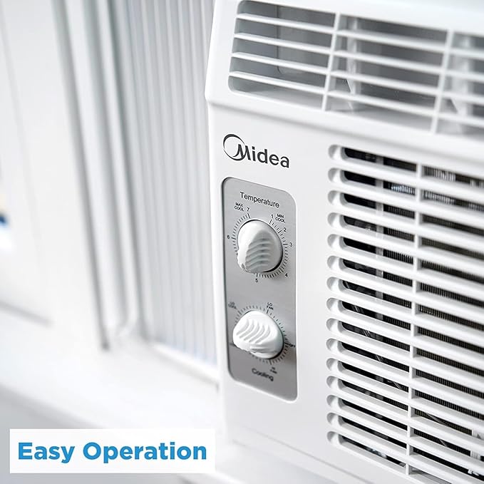 Midea 5,000 BTU EasyCool Small Window Air Conditioner - Cool up to 150 Sq. Ft. with Easy-to-Use Mechanical Controls and Reusable Filter, Perfect for Small Bedroom, Living Room, Home Office - Image 5