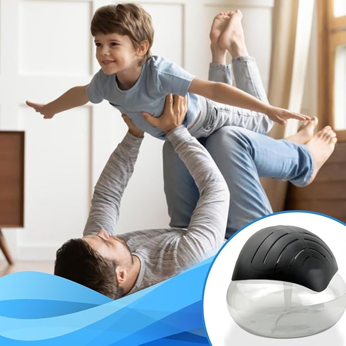 Air Freshener（Black） - for Home, Bedroom, Office and Warehouse - Essential Oil Aroma Diffuser with LED Color Night Light and Soothing Water Flow Sound - for Pets and Smokers. - Image 4