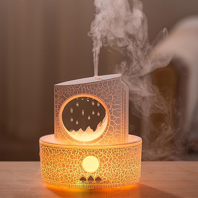 Raindrop Humidifiers for Bedroom,300ML Ultrasonic Small Humidifier, Aromatherapy Essential Oil Vaporizer, Essential Oil Diffuser with Atmosphere Light,Suitable for Bedroom, Hotel,Gym,Yoga Room by fuliyingAhealthierhome