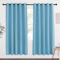 NICETOWN Teal Blue Blackout Curtains for Bedroom 72 Inches Long, Thermal Insulated Room Darkening Grommet Window Curtains for Living Room Nursery, 66 inch x 72 inche, 1 Panel by NICETOWN