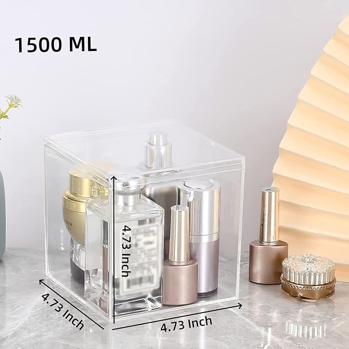 KissYou Acrylic Box Clear Boxes with Lids 2 Packs Display Case Christmas Party Decoration Plastic Square Cube Candy Boxes - Image 2