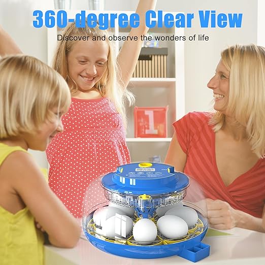 Incubators for Hatching Eggs, 18 Egg Incubator with Automatic Egg Turning and Humidity Control, 360° View Incubadora De Huevos De Gallina, Egg Candler, Incubator for Chicken Eggs, Ducks, Goose, Quail - Image 7