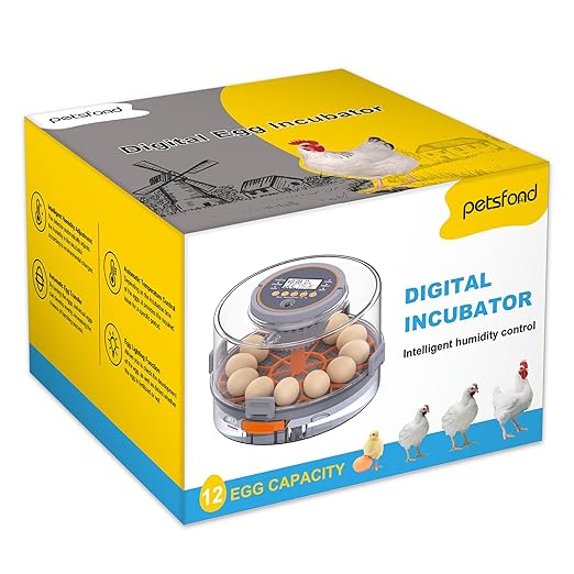 12 Egg Incubator with Automatic Egg Turning and Humidity Control, Intelligent Egg Incubator with Automatic Temp. Adjustment - Image 8