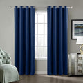 ChadMade Extra Long Blackout Lined Premium Velvet Curtain Sapphire Blue 72Wx120L Inch (1 Panel), Eyelet Grommet for Livingroom Bedroom Theater Studio, Leon Collection by ChadMade
