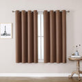 ChrisDowa Grommet Room Darkening Curtains for Bedroom and Living Room - 2 Panels Set Thermal Insulated Blackout Curtains (Cappuccino, 52W x 54L) by ChrisDowa