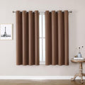 ChrisDowa Grommet Room Darkening Curtains for Bedroom and Living Room - 2 Panels Set Thermal Insulated Blackout Curtains (Cappuccino, 52W x 63L) by ChrisDowa