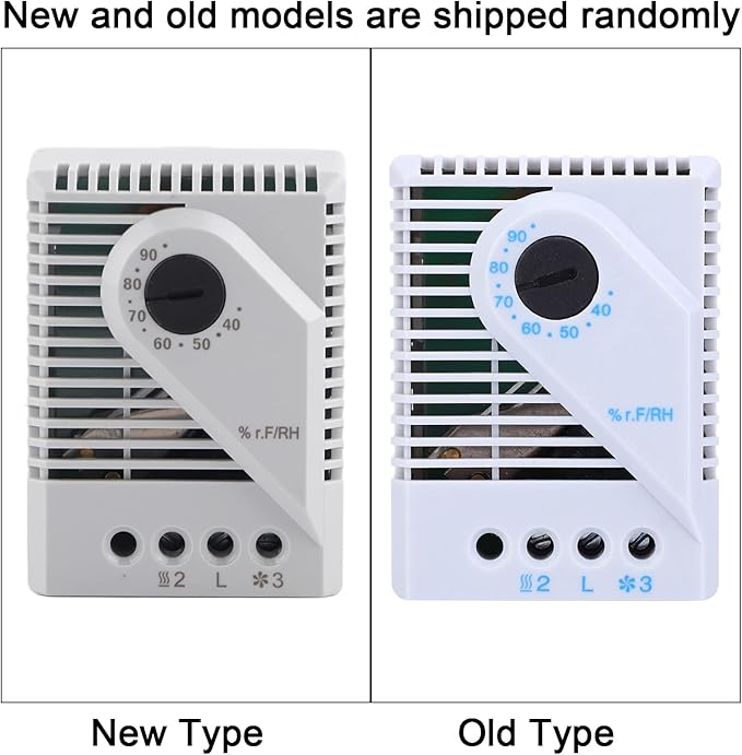 Focket Humidity Controller, MFR012 Hygrostat Humidity Switch 35mm DIN Rail EN50022, Hygrostat Fan Heater for TV, Mechanical Humidity Controller for Cabinet Humidity Adjuster - Image 4