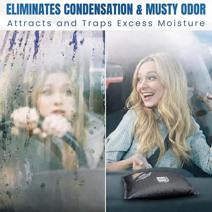 Dehumidifier & Moisture Absorber Bag – Reusable Silica Gel with Color-Changing Indicator – Eliminates Humidity & Musty Odors for Cars, RVs & Home (2) - Image 2