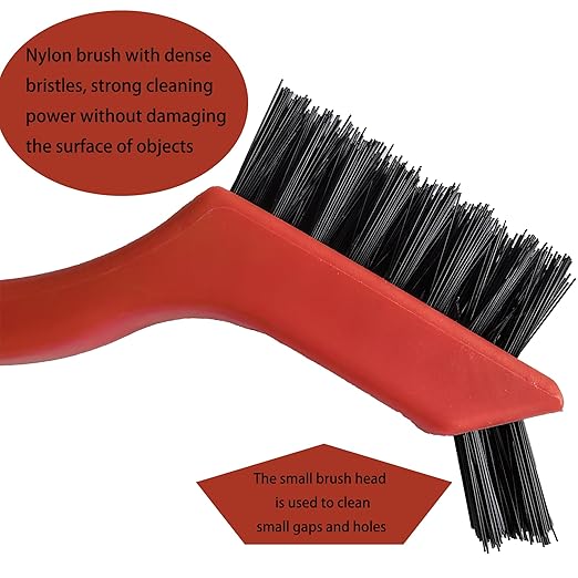 6-Pack Nylon Cleaning Brushes - Non-Scratch Nylon Bristles for Delicate Surfaces & Daily Cleaning | Ergonomic Grip with Mini Head & Hanging Hole - Image 3
