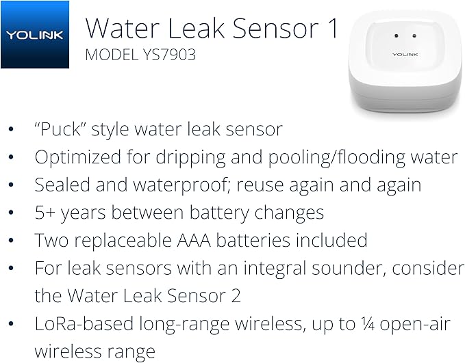 YoLink Water Leak Detector, 1/4 Mile World's Longest Range, Wireless Smart Water Leak Sensor, Alexa, IFTTT, Hub Required - Image 2