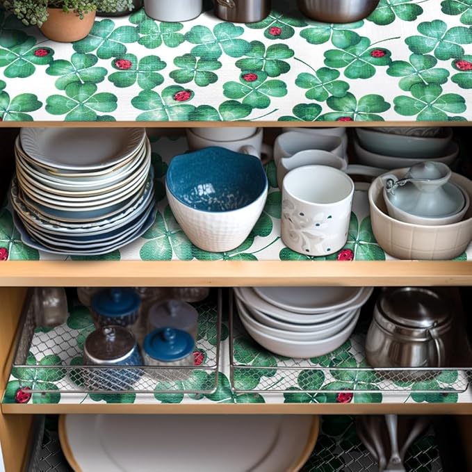 12" W x 120" L Floral Drawer and Shelf Liner for Cabinets, Non-Adhesive Strong Grip Non-Slip Flower Shelf Cabinet Kitchen Shelf Liners for Kitchen Cabinets - Image 7