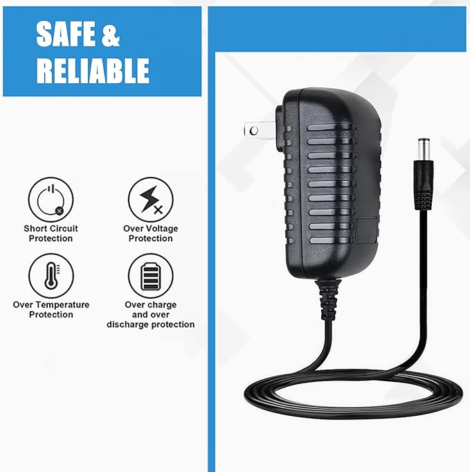 SLLEA AC Adapter Replacement for Dickson:R157 12V Temp/Humidity Data Logger Flat Panel Chart Recorder - Image 2