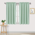 DWCN Blackout Curtains Room Darkening Thermal Insulated Bedroom Curtains Window Curtain Panels, 52 x 54 inches Long, Set of 2 Light Green Rod Pocket Drapes by DWCN