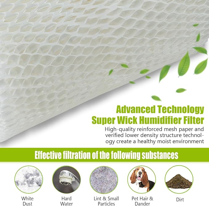 MAF2 Humidifier Wick Filter, MAF2 Super Wick Replacement Compatible with AIRCARE Essick Air Moist Air MA0800 MA0600 MA0601 and Kenmore 15408 17006 29706 29988 Humidifiers(2 Pack) - Image 6