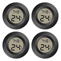 Mini Hygrometer Indoor Outdoor Thermometer Humidity Meter Digital LCD Temperature and Humidity Monitor Humidity Gauge for Greenhouse Humidor Reptile Thermostat Jars Fahrenheit(℉)/ Celsius(℃) 4 Pack by Unknown