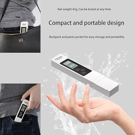 2025 New 4 in 1 TDS Meter - TDS EC & Temperature(°C,°F) - 0-9990 ppm-Meter,Accurate & Reliable Digital Water Testing Kits for Drinking Water,Tap,Well,Swimming Pool,Hydroponics, Aquarium, RO/DI System - Image 4