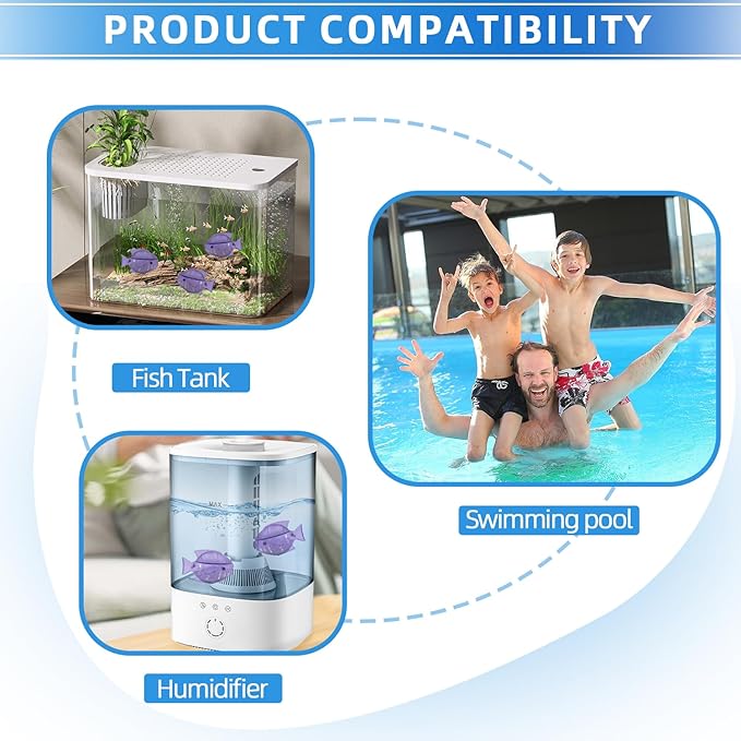 Humidifier Cleaner 6 Pack,Humidifiers Fish Tanks Cleaner,Warm&Cool Most Humidifiers and Fish Tank,Purifier Water (Purple) - Image 6