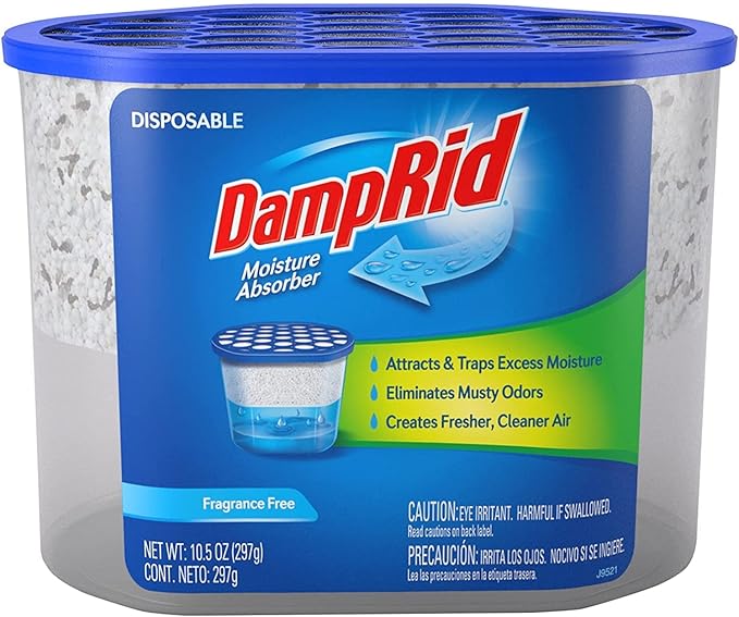DampRid Fragrance Free Disposable Moisture Absorber - 10.5 oz. Each - 3 Pack – Attracts & Traps Excess Moisture, Eliminates Musty Odors, Creates Fresher, Cleaner Air - Image 2
