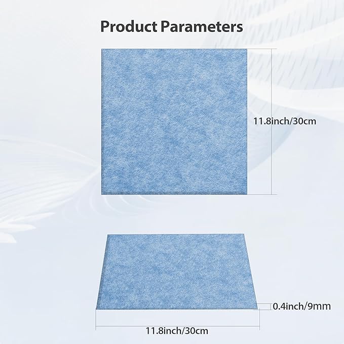 12 Pack Acoustic Panels Self Adhesive Sound Proof Foam, High Density Sound Acoustic Panel, 12X12X0.4 Inch Square Panels in Home, Office, Reccording Room, Studio,and more(Light Sky Blue) - Image 6