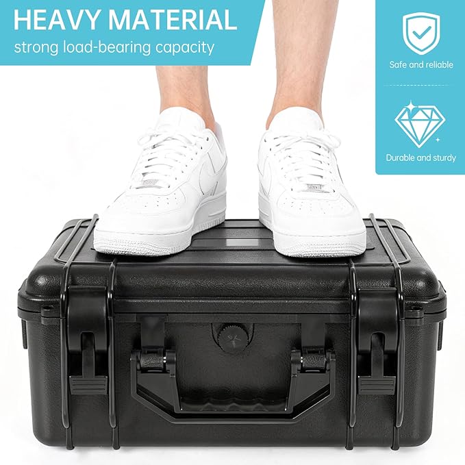 Waterproof Toploader Storage Box for 3" x 4" 35pt Rigid Card, Trading Card Case Holds 300 Toploaders, Sports Card Storage Boxes with 3 EVA Divider - Image 8
