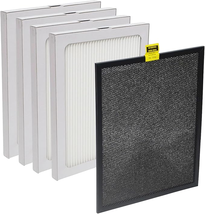 PUREBURG Replacement Filter Pack Compatible with Santa Fe Compact70 Compact2 Dehumidifier, MERV 13 & Washable Pre-Filter for Air Clean Dust (1+4) by PUREBURG-PureYourBreath