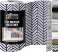 GORILLA GRIP Peel and Stick Paper, Removable Cover for Books, Shelves, Countertops, Drawers, Cabinets and Crafts, Easy Install Kitchen Decor, Shelf, Drawer, Cabinet Liners, 11.8 in x 10 FT Blue White by GorillaGrip