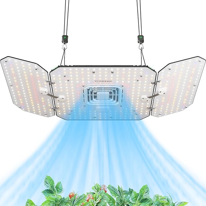 VIVOSUN AeroLight Wing AW200, Tunable Spectrum, LED Grow Light 200W with Integrated Circulation Fan, Compatible with App, Used with Controller E42A/E25 to Achieve More Functions by VIVOSUN