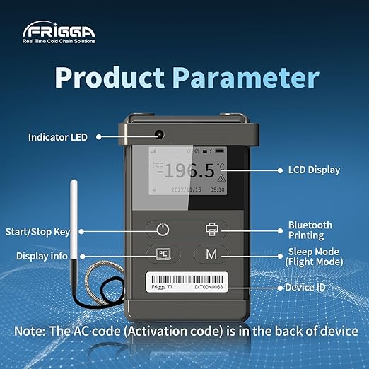 Frigga T72 4G/5G Temperature Monitor Real-Time Reusable Temperature Data Logger with Ultra-Low External Sensor Remote Digital Refrigerator Thermometer Rechargeable 24/7 Monitoring & Instant Alerts - Image 9