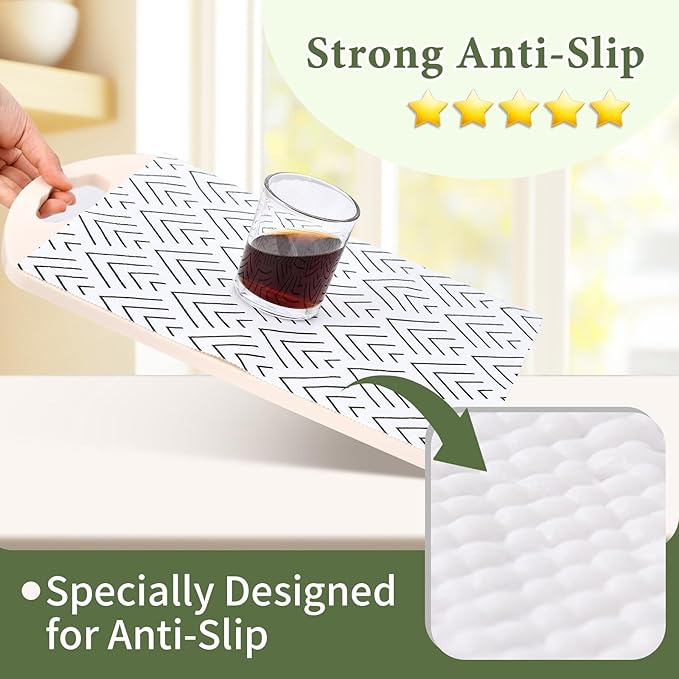 Shelf Liner for Kitchen Cabinets Non Adhesive Drawer Liner Non-Slip Thickened Shelf Liner Paper Strong Easy to Clean for Tool Box Refrigerator with Knife and Tape Measure, Black Arrow, 11.8 x 118 in - Image 5