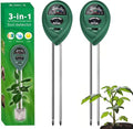 2 Pack Soil Tester, 3-in-1 Plant Moisture Meter Light and PH Tester Garden Lawn Farm, Indoor and Outdoor Use, Soil Test Kit Acidity Water by Maxsolve