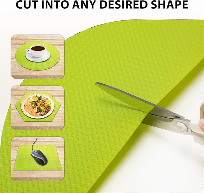 Shelf Liners for Cabinets-Drawer Liner Cabinet Liners for Shelves Kitchen,Non-Adhesive,Non-Slip,Green,12 x 60 inch - Image 2