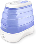 Crane Collapsible Cool Mist Humidifier for Bedroom and Office, 1 Gallon Portable Humidifier for Travel and Easy Storage, Blue and White by Crane