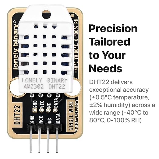 6pcs DHT22 DHT11 Gold Edition Digital Temperature Humidity Sensor Set AM2302 Weather Station Monitor for Arduino ESP32 S3 Raspberry Pi Project - Image 2