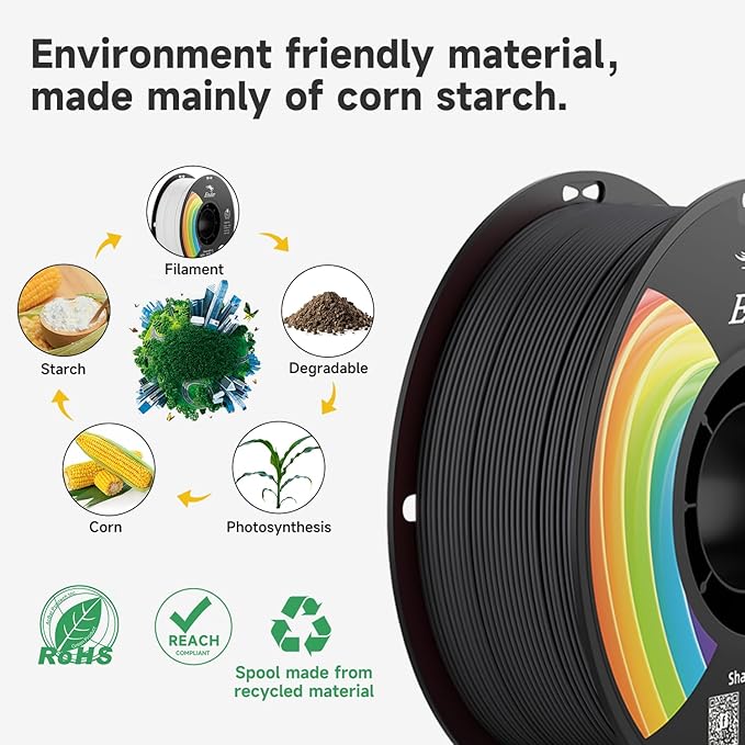 Official Creality PLA Filament Pro Black, 1.75mm 3D Printer Filament, Ender PLA + (Plus) Printing Filament, 1kg Spool (2.2lbs), Dimensional Accuracy ±0.02mm. Fit Most FDM Printers - Image 7