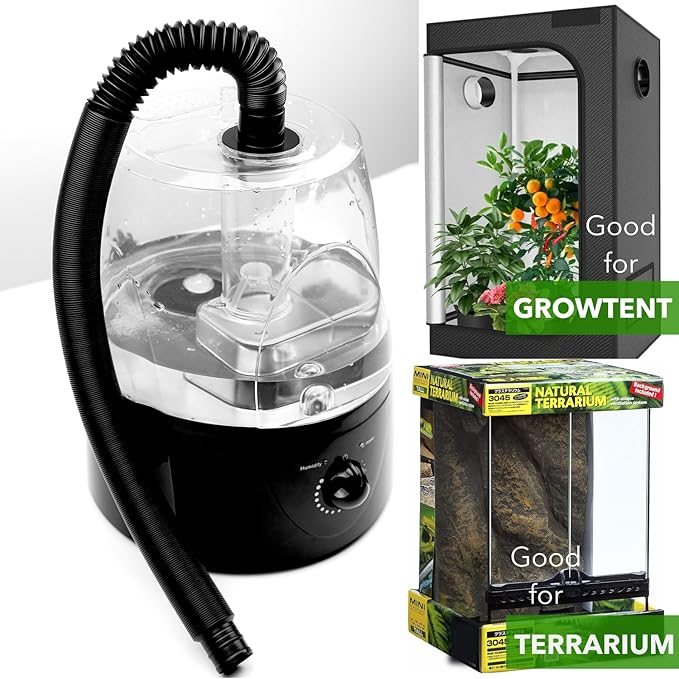 Reptile Fogger, Terrarium Humidifier, Plant Humidifier, Fog Machine Mister for Reptiles and Plants Vivarium, 3.5L Large Capacity, Ideal for Reptiles/Amphibians/Grow Room/Grow Tent Humidifiers - Image 4