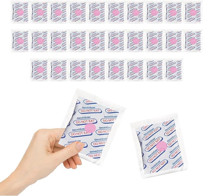 2500cc Oxygen Absorbers (Individually Sealed - Total 30 Count) for Food Storage, Food Grade Oxygen Absorbers Packets with Oxygen Indicator for Long Term Storage and Preservation(2500CC(30-Pack)) by BRENSTEN