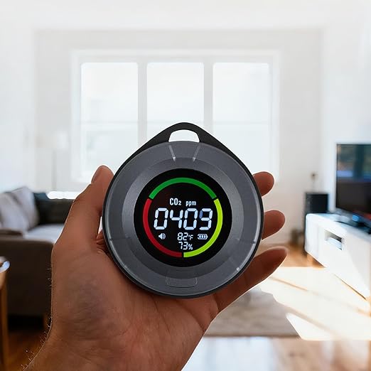 VEVOR Carbon Dioxide Monitor, CO2 Controller with Temperature and Humidity Display, NDIR Sensor Carbon Dioxide Detector, for Outdoors, Home, Office, Car, Lightweight & Portable - Image 8