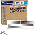 30x8 Inch (Duct Opening) Air Return Vent Cover Decorative – Premium Aluminum AC Vent Cover for Ceiling & Wall, Rustproof Grille, Ideal for Home HVAC Grille, Durable & Easy to Install by ACLAMINAIRE by LAMINAIRE