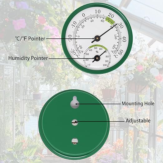 Mini Indoor Thermometer Hygrometer, 2 in 1 Temperature Humidity Meter No Battery Required Mini Wall Hanging Thin Temperature Humidity Monitor Gauge - Image 6