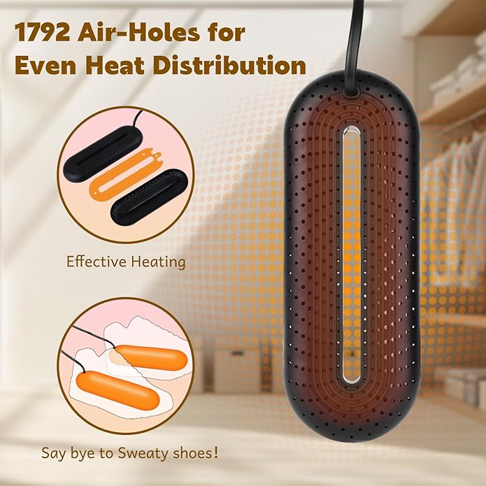 Electric Boot Dryer, Shoe Warmer with IC Controller, Footwear Travel Dryers Silent with 3/6/9 Hours Timer - Image 3