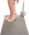 Non Slip Bathtub Mat Shower Mat for Tub - Loofah Bath Mats for Bathroom - 31x16 Bathtub Floor Mat - Textured Anti Slip Bath Mat Without Suction Cups - Secure Mat for Wet Areas (31x16 Gray) by ENKOSI